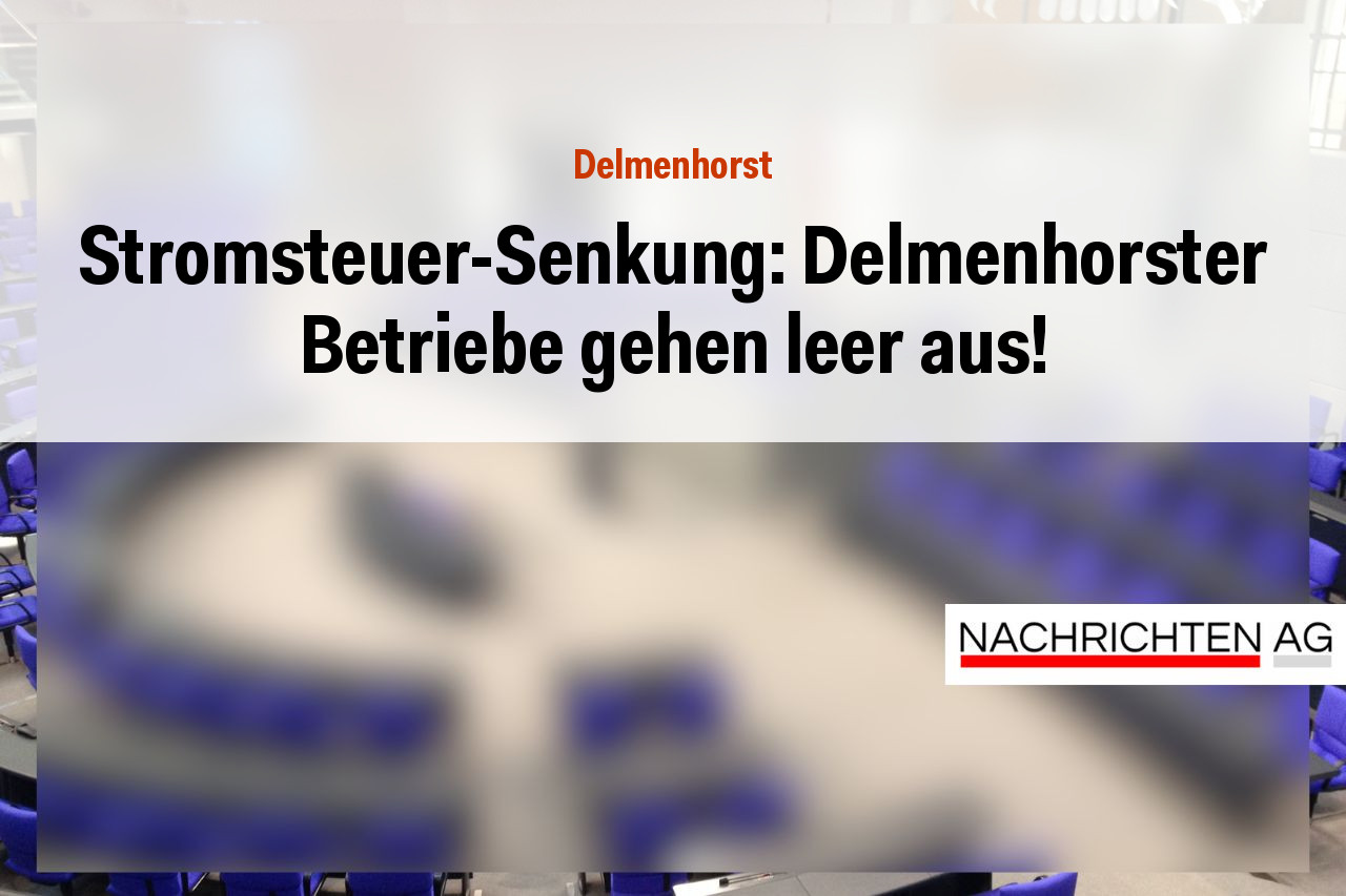 Stromsteuer-Senkung: Delmenhorster Betriebe gehen leer aus!