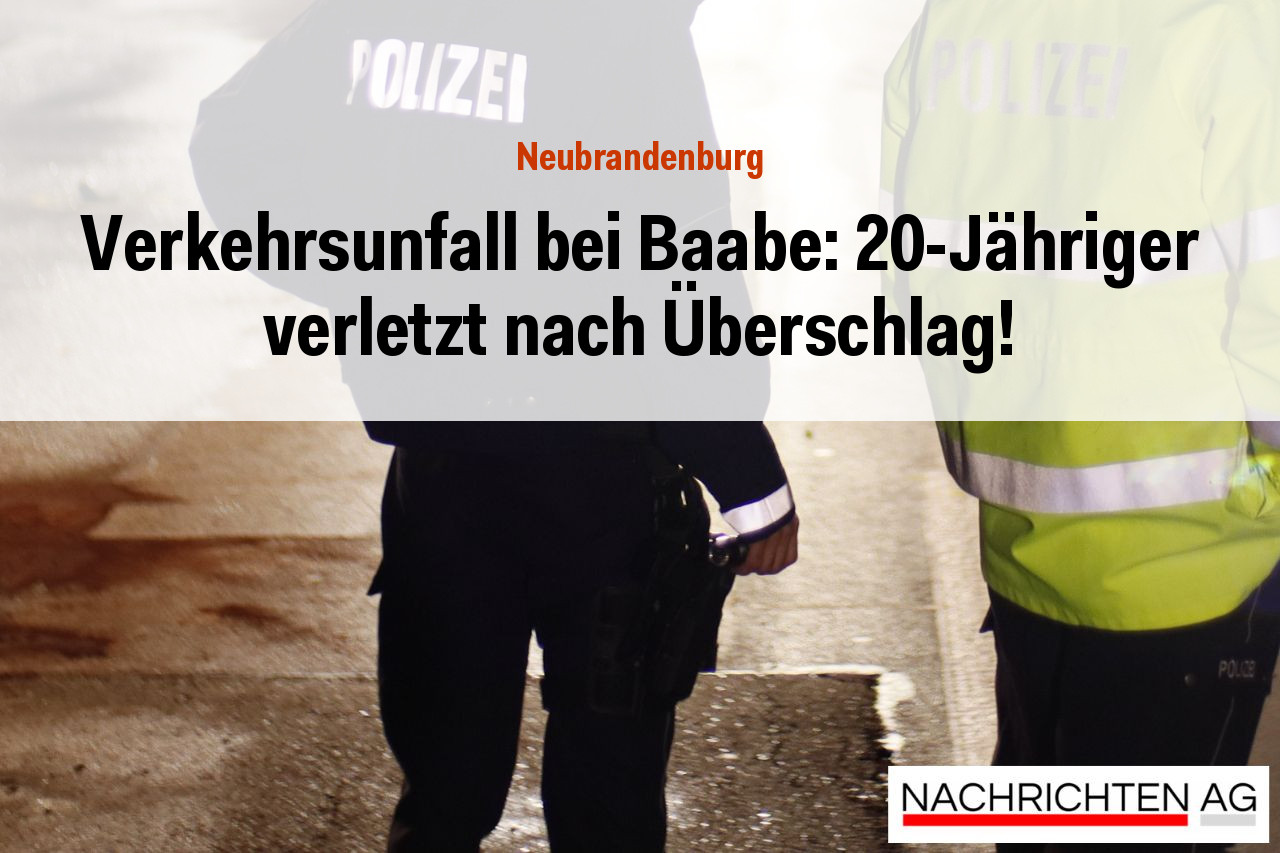 Verkehrsunfall bei Baabe: 20-Jähriger verletzt nach Überschlag!